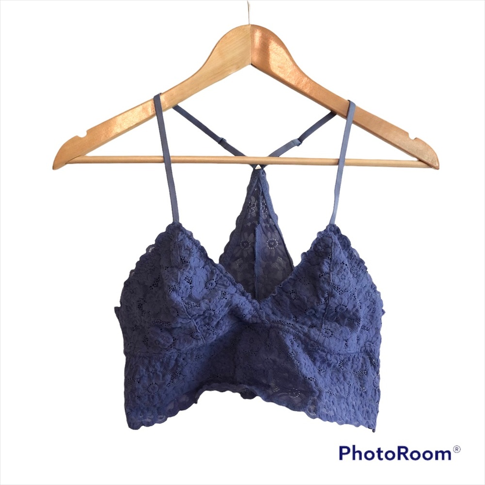 Aerie Blue Lacy Bralette Intimates Layer Size M